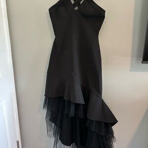 Elegant Black Halter Dress